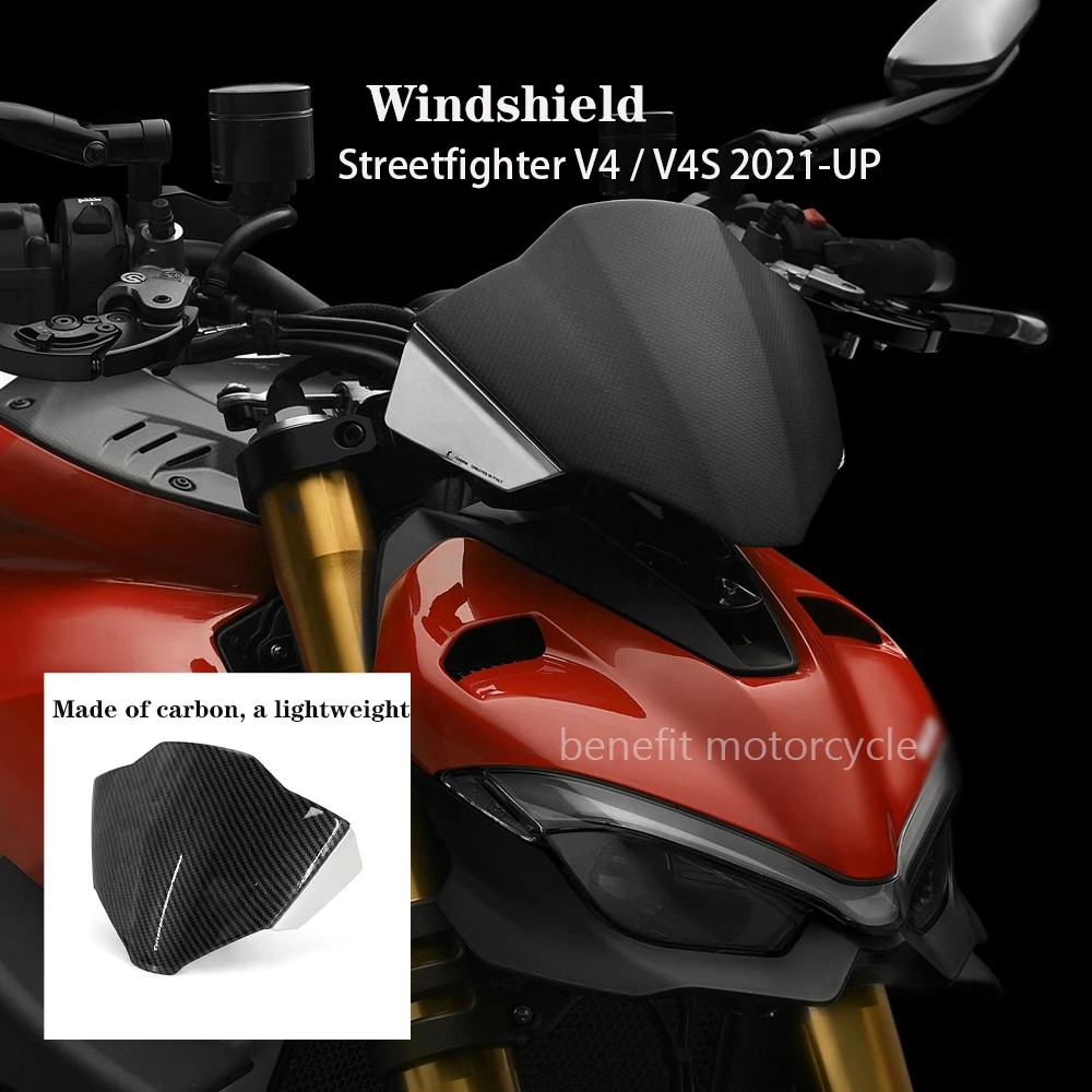 For Ducati Streetfighter STREETFIGHTER V4 S V4S 2021-UP 2022 2023 Motorcycle Windscreen Windshield Wind Deflector Screen Shield