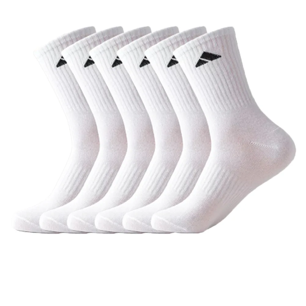 1/5/10/20 أزواج الرجال عالية الخصر الصلبة للجنسين الرياضة جورب أسود أبيض تنفس منتصف العجل عادية كل موسم الذكور كرة السلة جورب