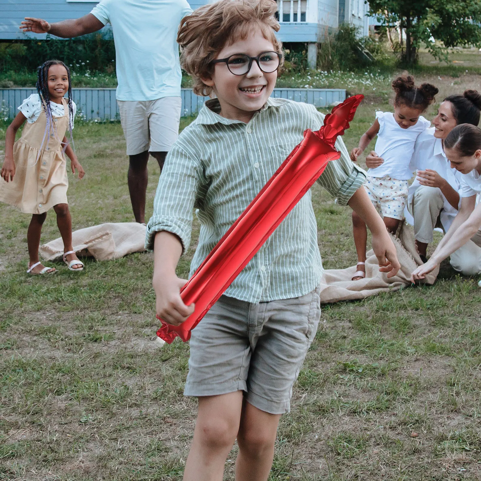 

10pcs Red Cheer Sticks Inflatable Sports Cheering Noisemakers For Parties Birthdays Kindergarten Team Spirit Thickened