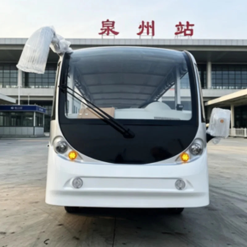 China Supplier 8/11/14 Seater Mini Electric Sightseeing Bus Tour Shuttle 5000W 7500W Bus Cart For Sale Free Custom Body Color