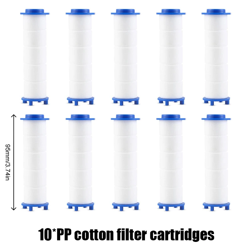 Le filtre de douche 5/10 pièces augmente la pression de l'eau, élimine les impuretés pour les pommes de douche standard, cartouche de purification de l'eau