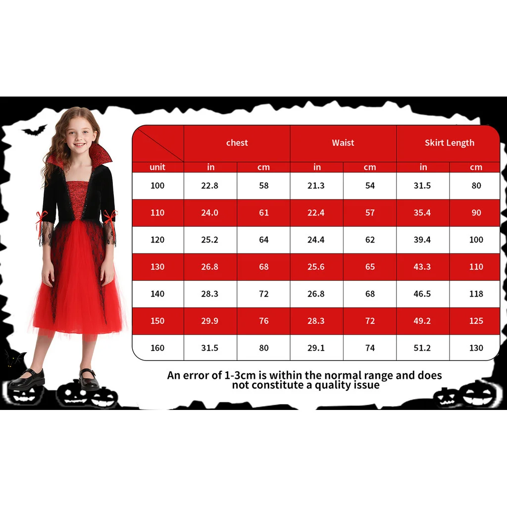 Teufel-Kostüm für Mädchen, langes Spitzenkleid, Federflügel, Horn-Stirnband, Dreizack-Zauberstab für Halloween-Cosplay-Bühnenauftritte – Detail 1