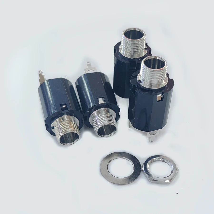 20PCS/Lot 6.35mm/6.35 Stereo Audio Microphone Female Socket/Jack Connector 3P/3PIN