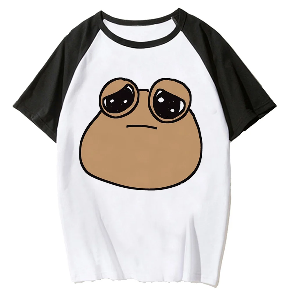 Pou Tee women funny anime tshirt female harajuku clothes