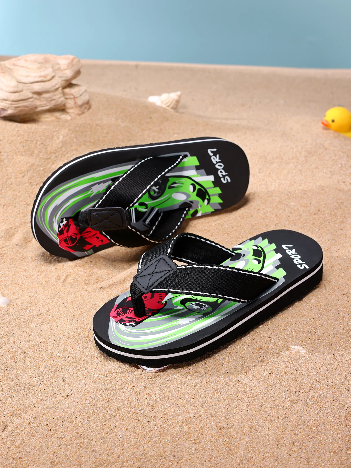 Children flip-flops boys and girls non-slip sandals cartoon children flip-flops outdoor sandals summer