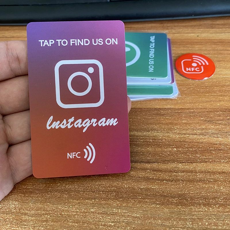 Standard NFC Instagram Google Review Cards Android/iPhone Tap URL Writing Social Business Review Cards