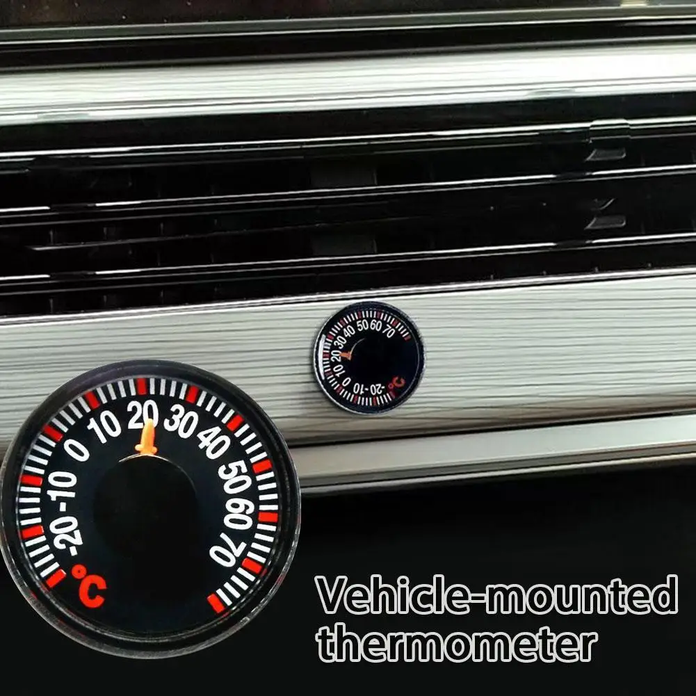 Mini Car Thermometer Waterproof Temperature Monitor Indoor Outdoor Meter Easy Install Automotive Interior Gauge