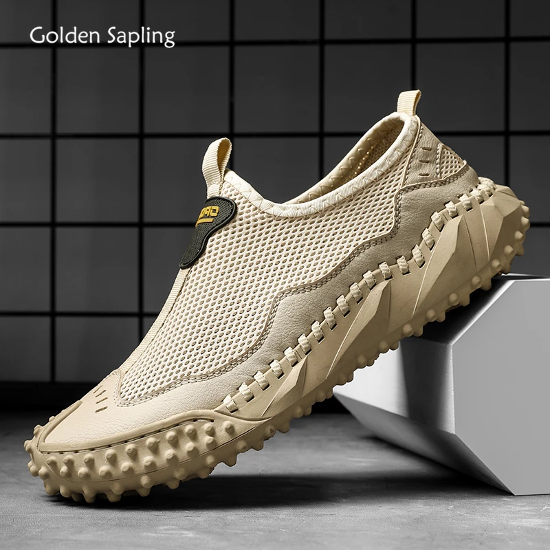 

Golden Sapling Casual Sneakers Men Breathable Summer Sport Shoes Retro Platform Men's Sneaker Leisure Flat Outdoor Trekking Shoe