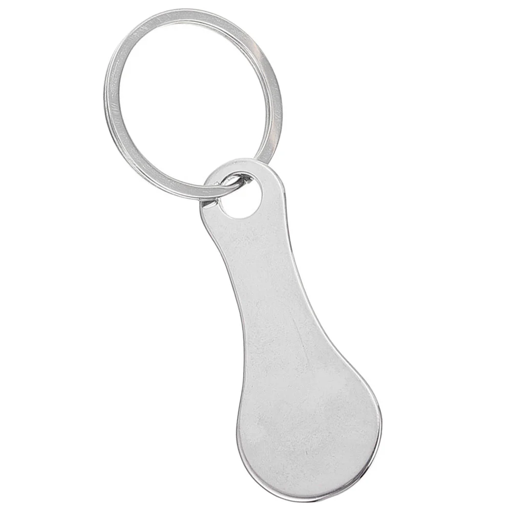 Cart Token Shopping Go Key Chain Metal Keychain for Change Trolley Grocery Stainless Steel Portable Ring Carts