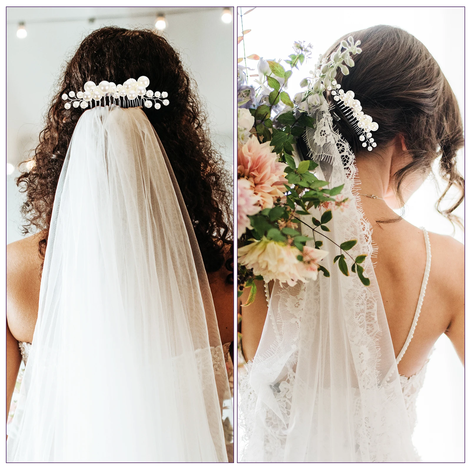 

1 Set Wedding Bride Hair Comb Pearl Hairpins Durable Metal Headpiece For Women Bridal Accessories Decorative Hairpins For Prom