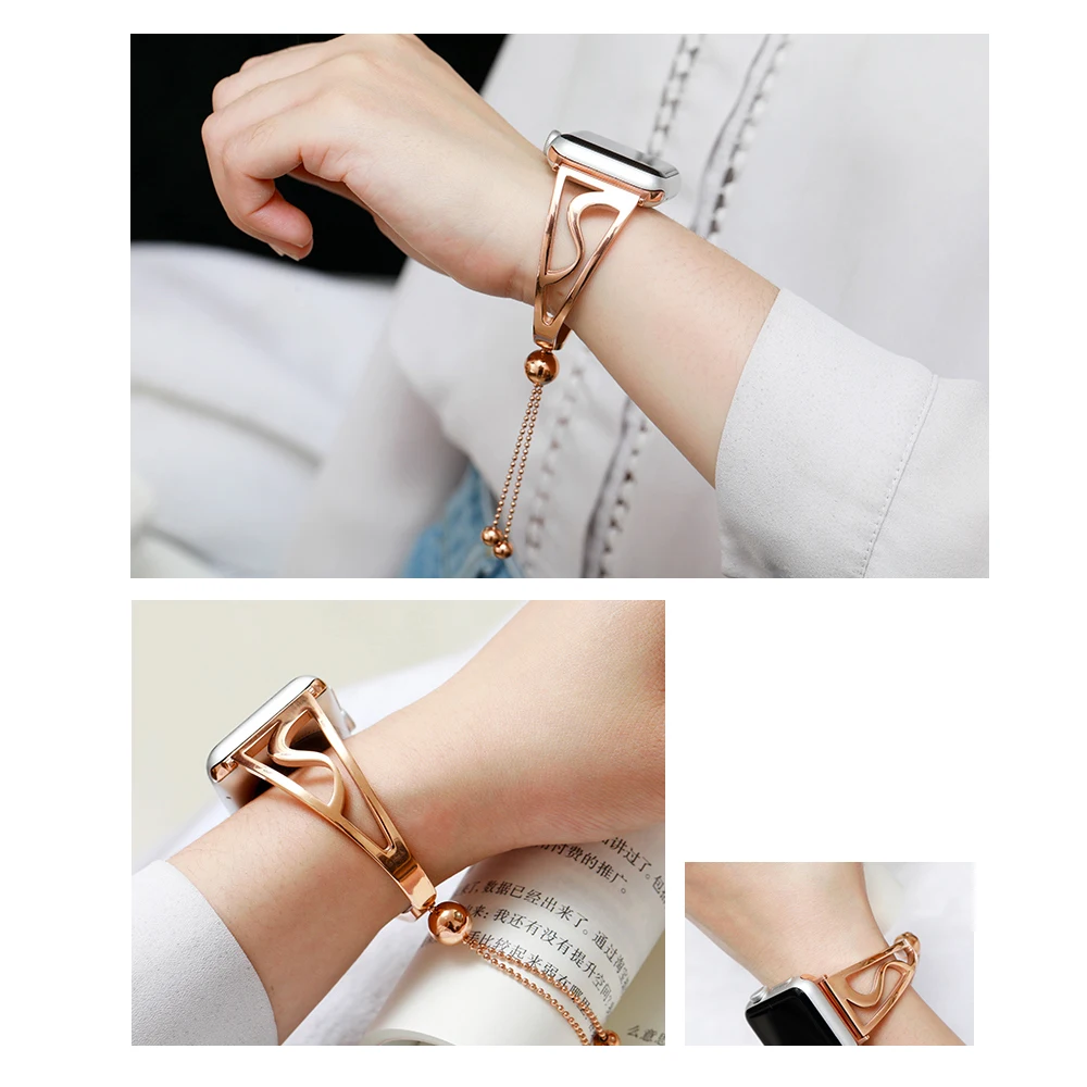 فولاذ مقاوم للصدأ للساعة ، سوار ساعة معدني ، لسوار iWatch من السلسلة 9 ، 8 ، 7 ، SE ، Ultra 2 ، 44 ، 40 ، 45 ، حزام ، 41 Apple ، 49 ، 38 أو