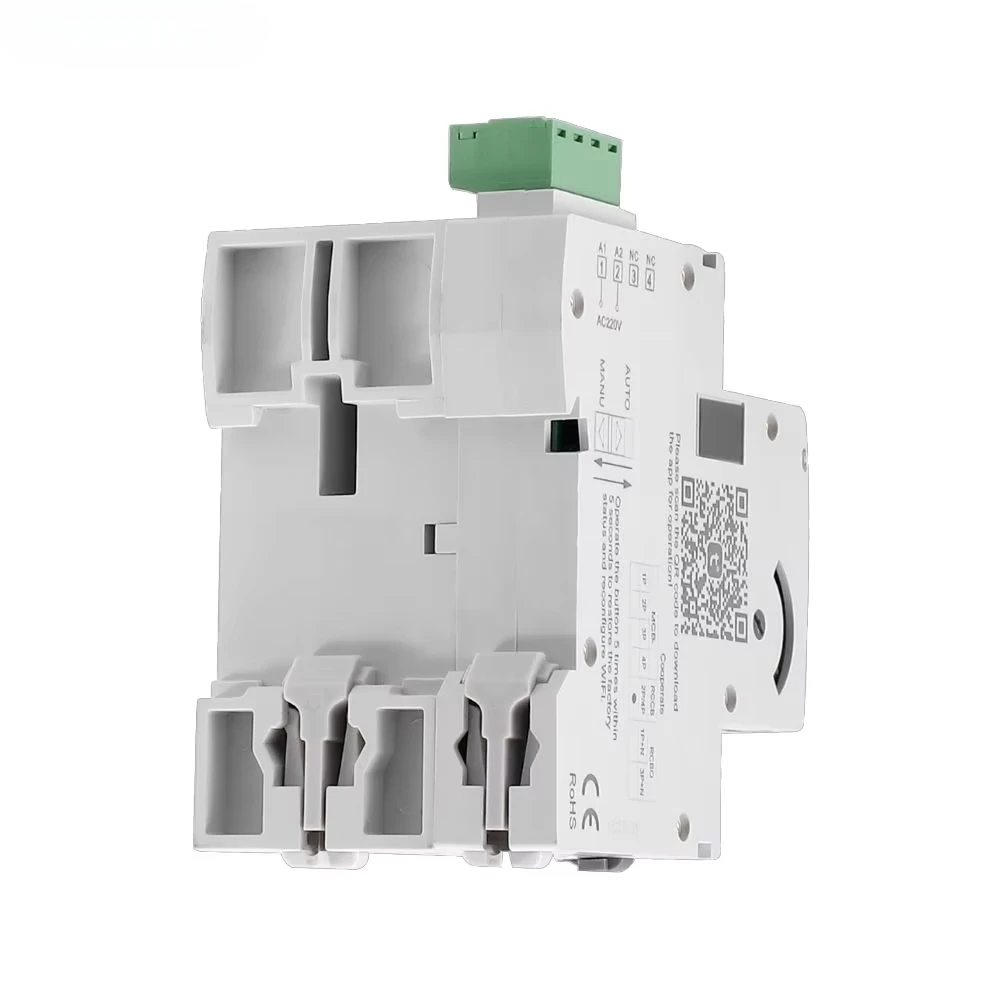 MCB/RCCB/RCBO WiFi controlled instruction manual, automatic recloser mcb circuit breaker 2P 40A 30mA/100mA intelligent safety