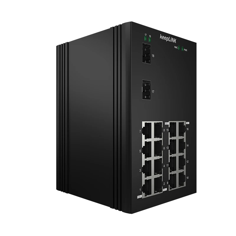 

KeepLiNK Industrial L3 Managed PoE++ Switch, 12xPoE+ & 4 xPoE++ Ports, 2x10G SFP+, -40~75°C, DIN-Rail