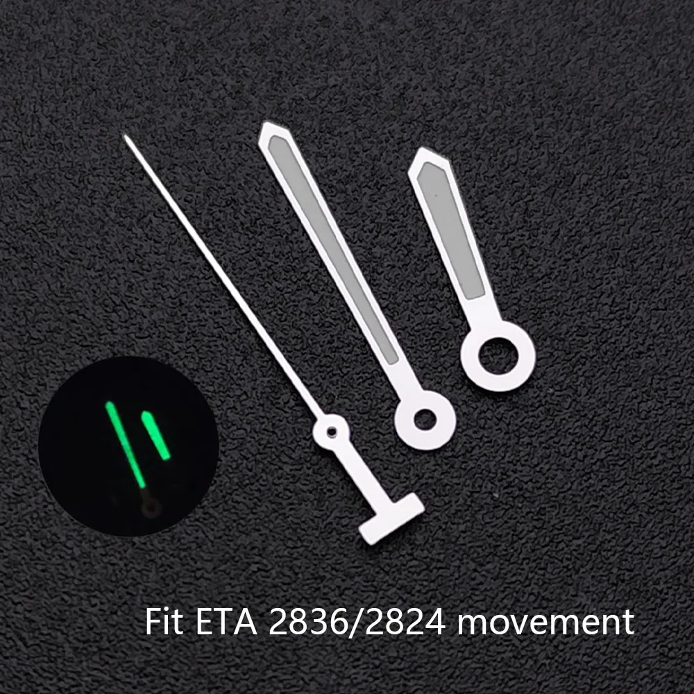 

High quality T049 Watch Hands Green luminous Hands Suitable for ETA 2836 2824 Movements