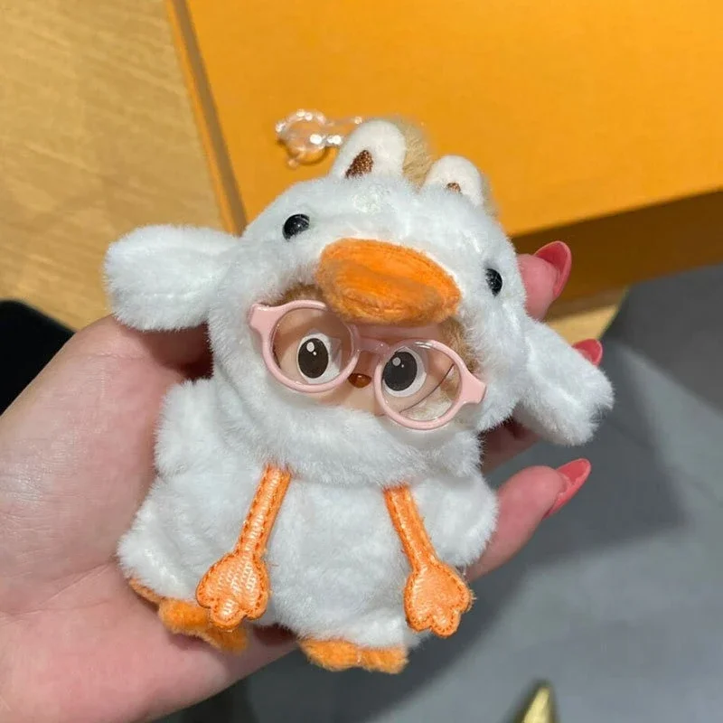 إكسسوارات الملابس لـ Labubu Mini Labubu 4.0 The Monsters Pin لسلسلة الحب مجموعة البطة القطيفة الملابس لـ