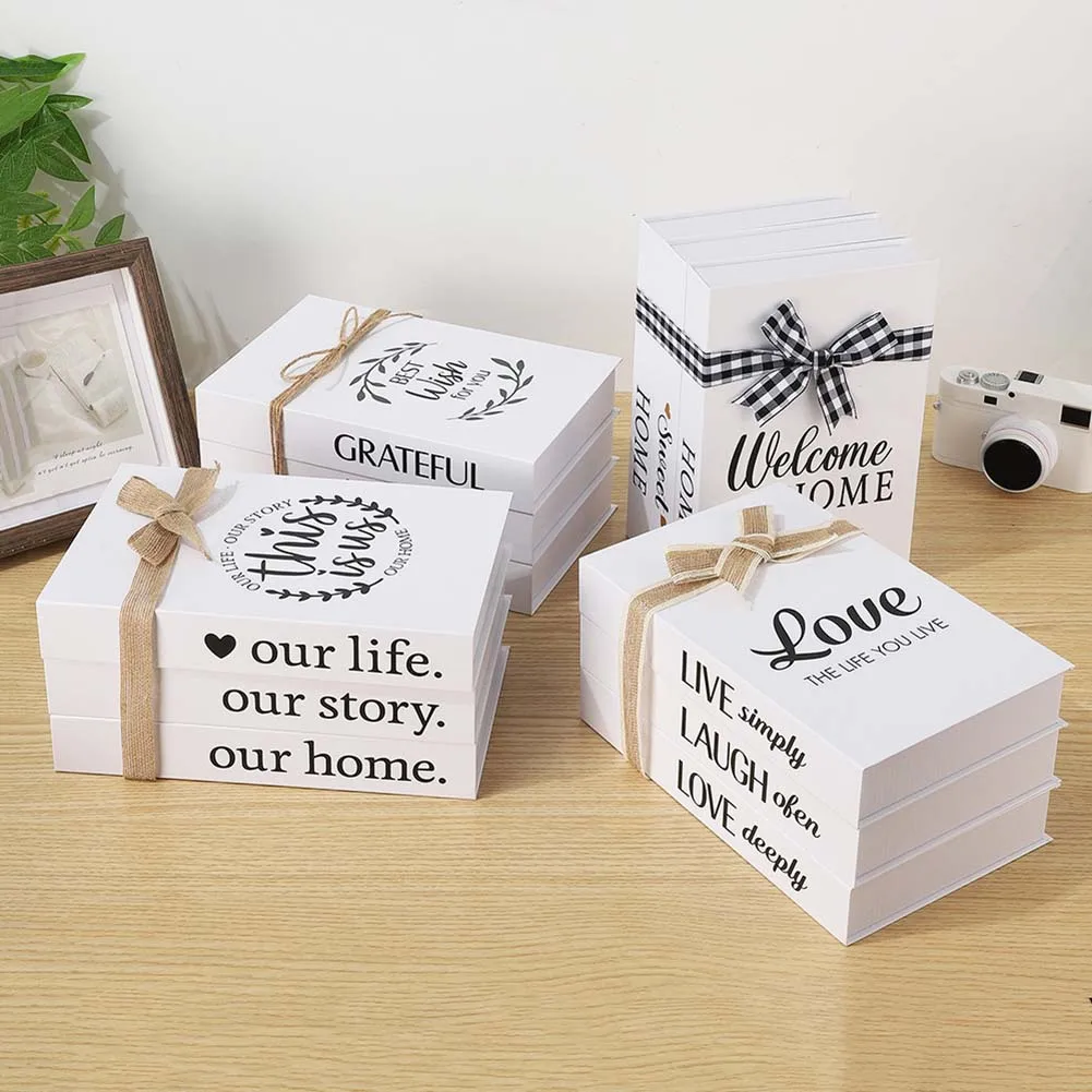 

Decorative Book Stacks Folding Simulation Books Farmhouse Style Decor Comforting Farmhouse Charm Decor For Any Room