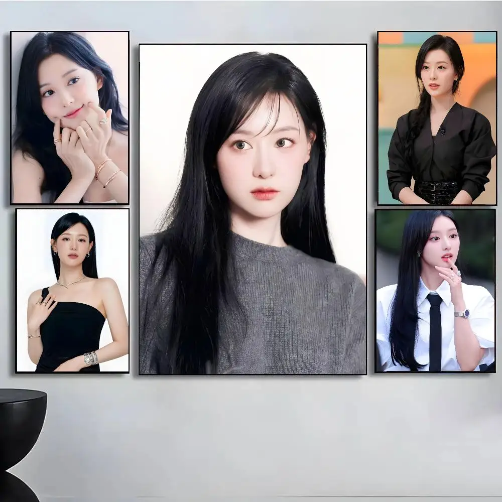 Actress K-Kim Ji-won Poster High Quality Wall Art For Home Office Bedroom Living Room Hallway Bar Perfect Gift Idea