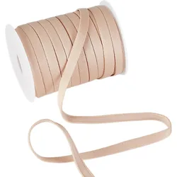 25 Yards Beige Corset Boning Casing 3/8inch Underwire Replacement Bra Cover Band Ribbon Nylon Bra Plush Back Casing for Sewing