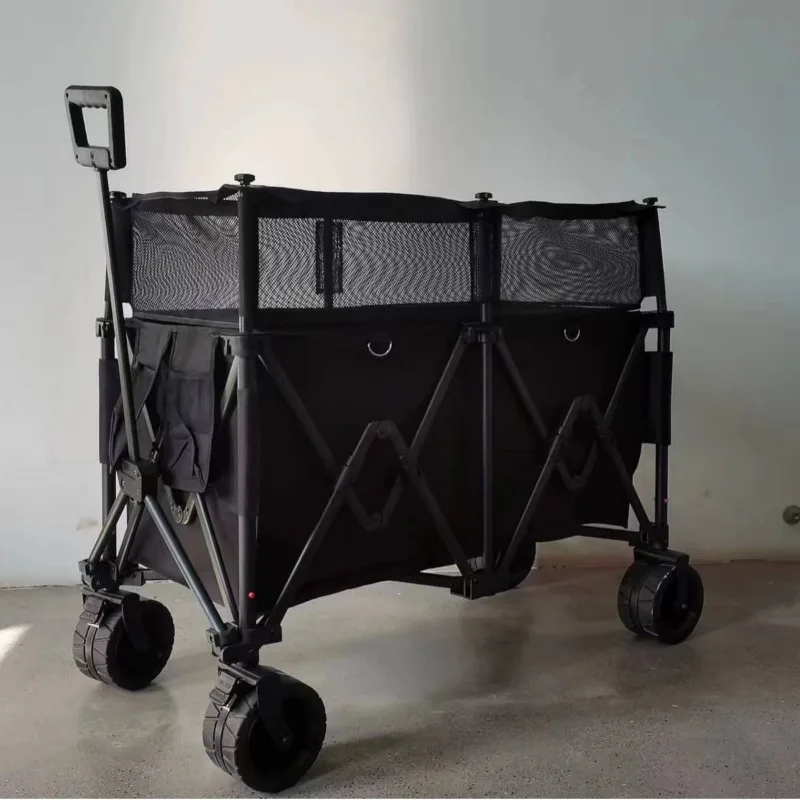 

Складная тележка большой емкости из алюминиевого сплава, семейный многофункциональный инструмент для хранения на открытом воздухе, для путешествий, походов, кемпинга, пешего туризма