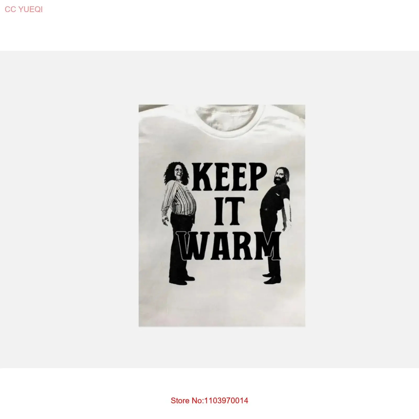 Camiseta Keep It Warm Flo Eddie Band de algodón grueso blanca, todas las tallas, estilo vintage lavado, ligeramente desgastada, ropa de diseñador, streetwear, versátil
