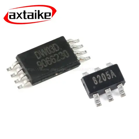 10PCS DW01 DW01A DW02A DW03D DW06D DW07D 8205A 8205S FS8205A SOT23-5/6 TSSOP8 SMD Cell Lithium-ion/Polymer Battery Protection IC