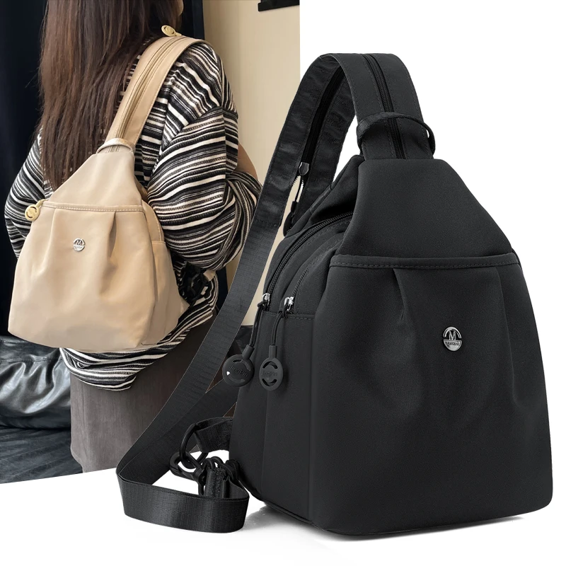 Mochila feminina nova bolsa de peito leve commuter crossbody saco esportes turismo montanhismo multi-bolso crossbody saco