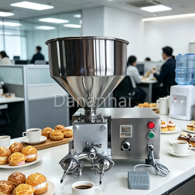 Commercial Automatic Donut Bread Jam Syringe Cream Filling Machine Small Puff for Bakery Food Filling Equipment