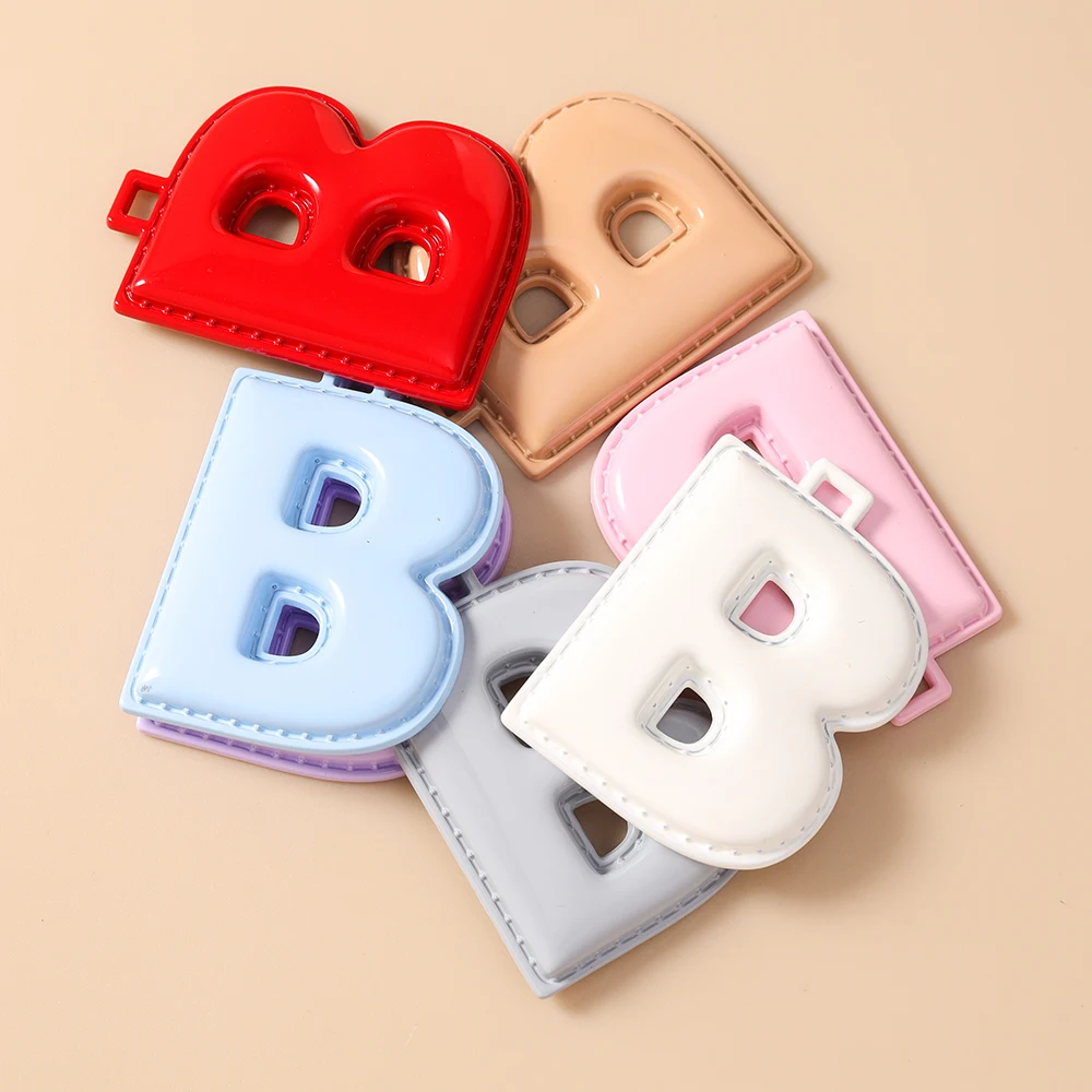 Tusember 5 Stück 40mm Niedliche Metall-Emaille A-Z Alphabet Buchstaben Charms Anhänger für Schmuckherstellung Ohrringe Halsketten DIY Bastelarbeiten – Detail 7