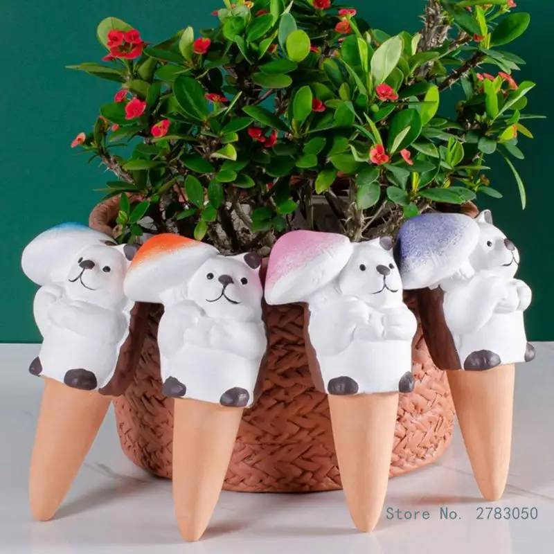 4pcs Hedgehog Shape Watering Globes Perfect for Busy Plant Enthusiasts Indoor and in the Offices Insert Watering Bulbs