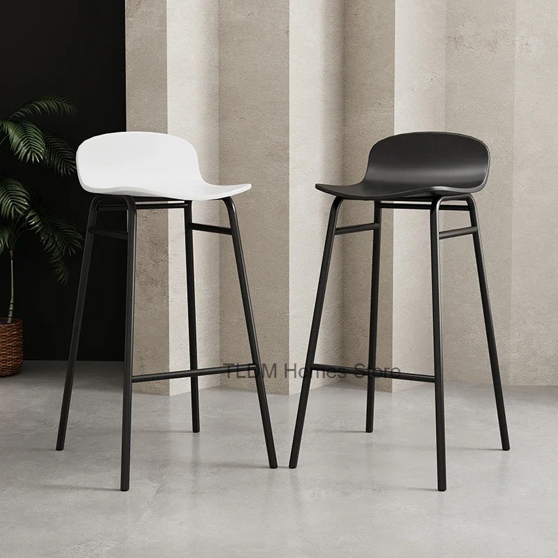 Design Library Bar Chair European Waterproof Dining Study Salon Bar Stool Living Room Nti Scratch Taburete Alto Home Furniture