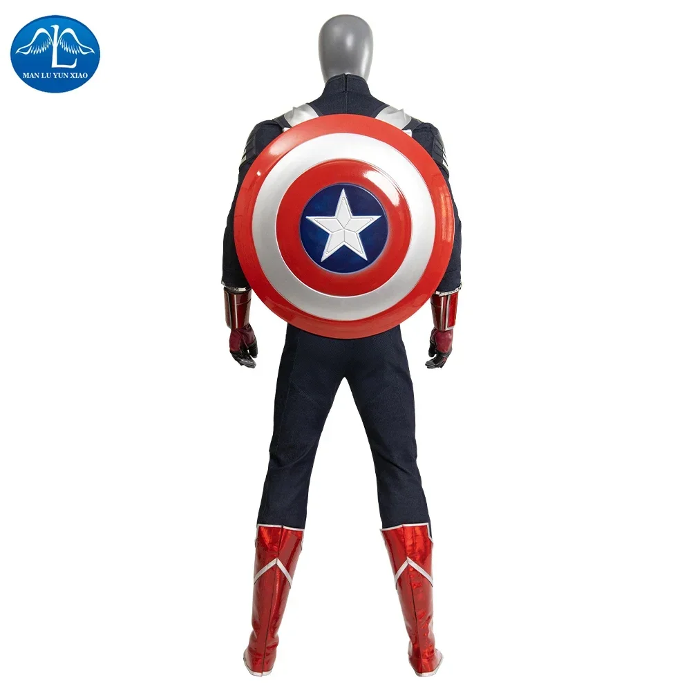 Captain America 4 Cosplay Costume Jumpsuit and Shield Falcon Sam Wilson Bodysuit Hallowee Carnival Comiccon Masquerade