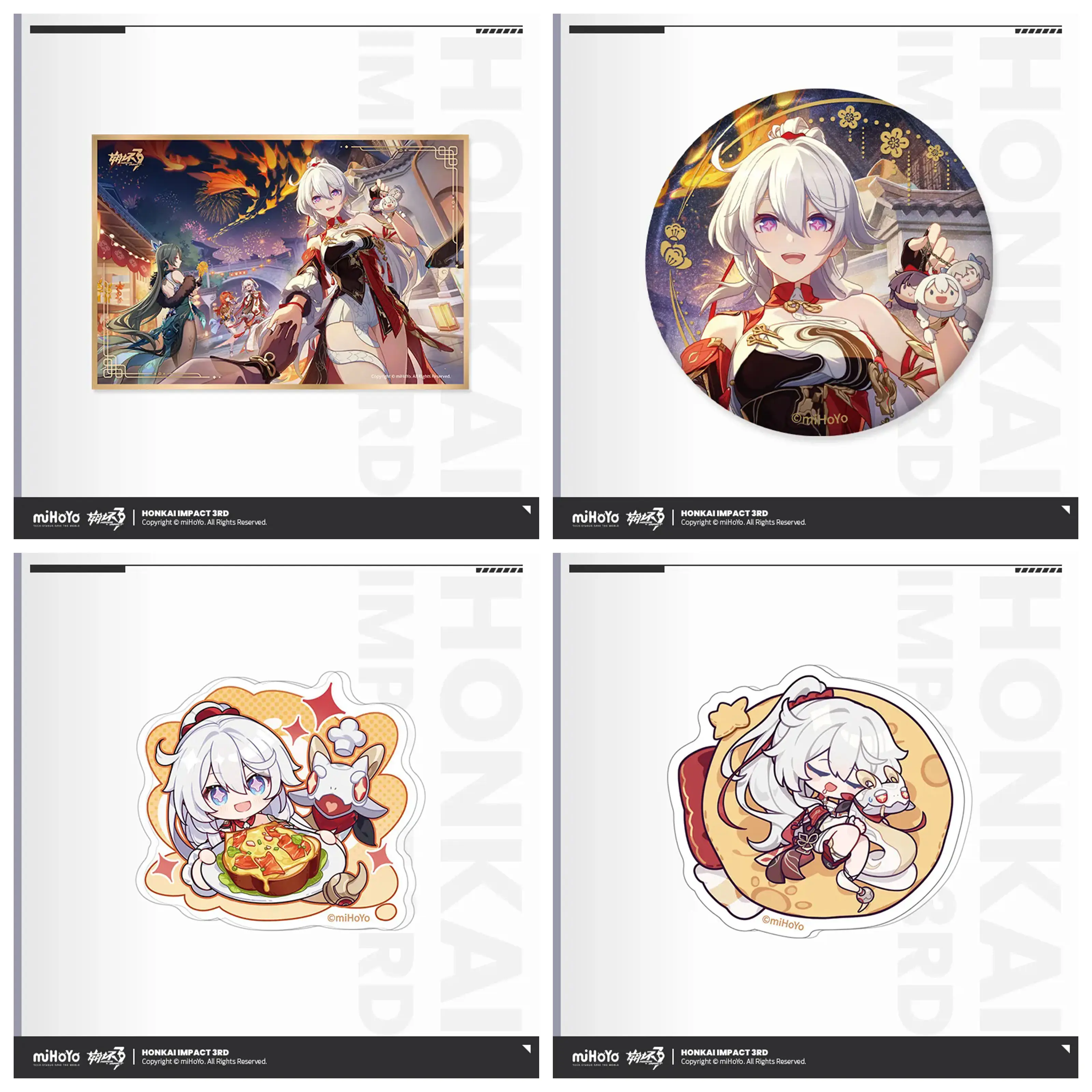 

Официальная игра miHoYo Honkai Impact 3rd Kiana, значок версии Q, наклейка на холодильник, цветная бумага для домашних животных, реквизит в стиле аниме, косплей, рождественский подарок