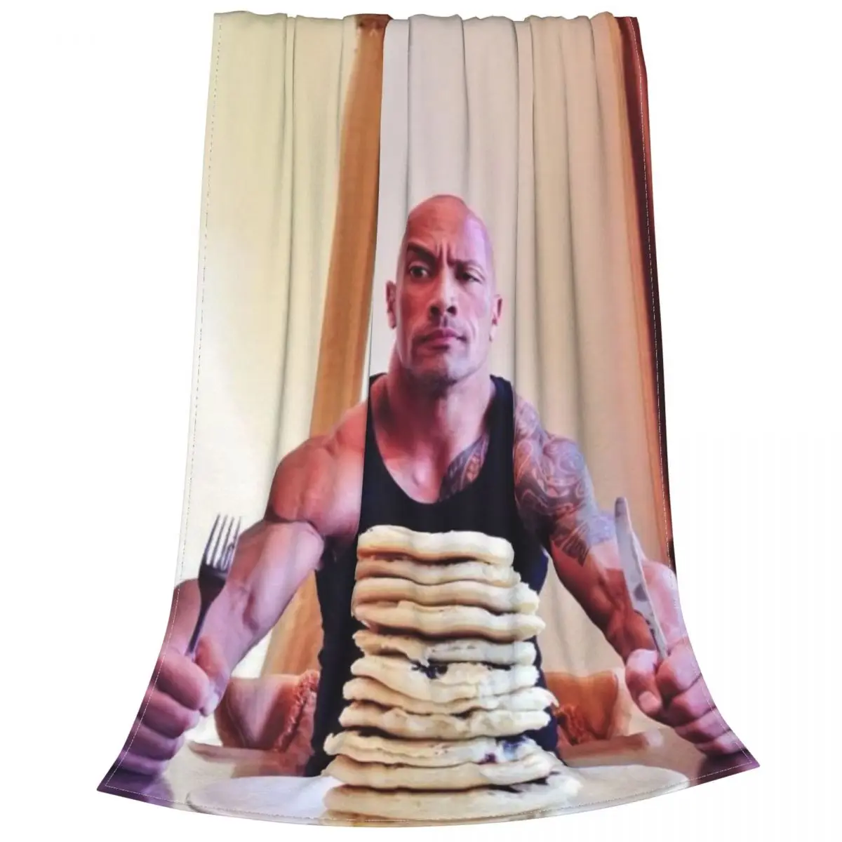 Dwayne Johnson Ultra-Soft Micro Fleece Blanket Autumn Flannel High-Grade Faux Fur Throw