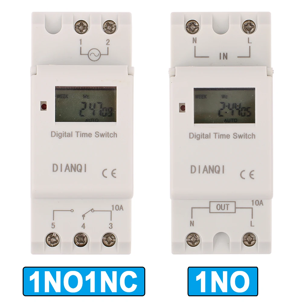 Electronic Weekly 7 Days Programmable Digital TIME Relay Timer Switch Control AC 220V 230V 12V 24V 10A Din Rail Mount THC10A