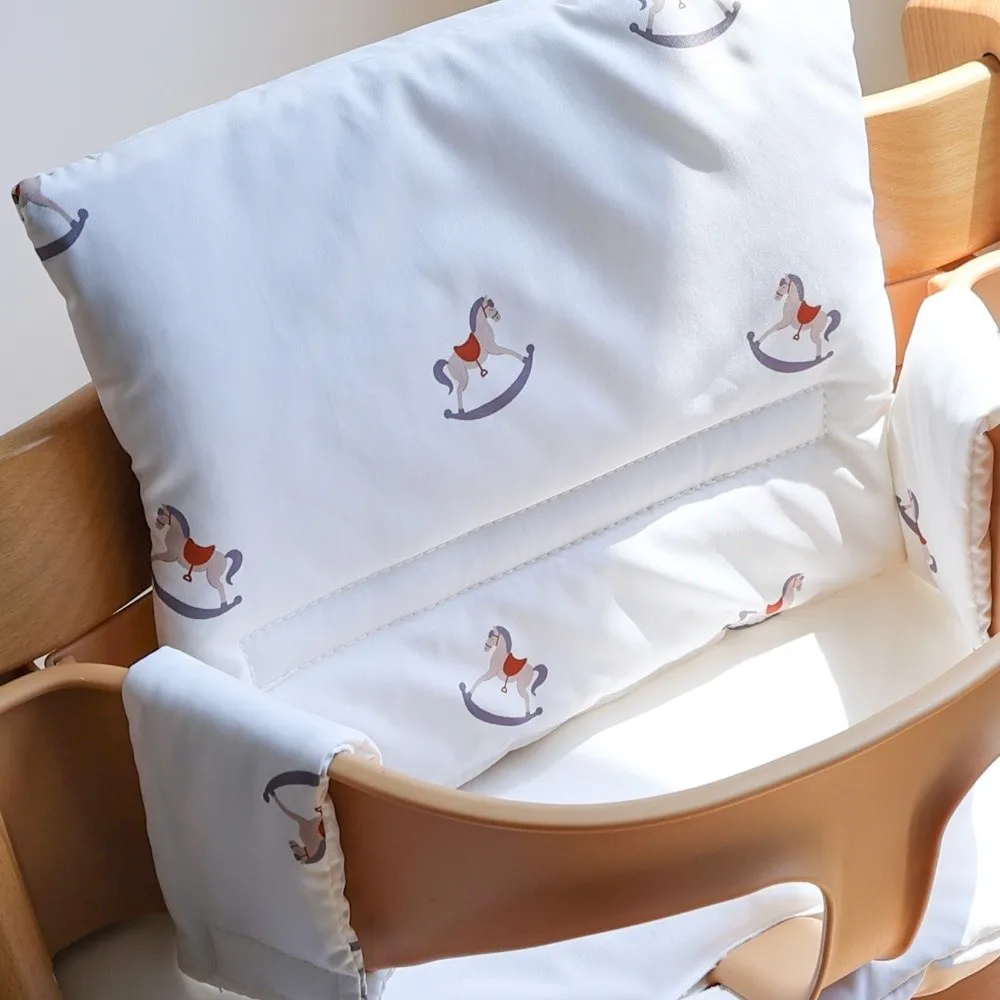 Breathable Children's Dining Chair Cushion Thickened Bear Pattern Eating Cushion Solid Color Soft Infant Growth Chair Cushion