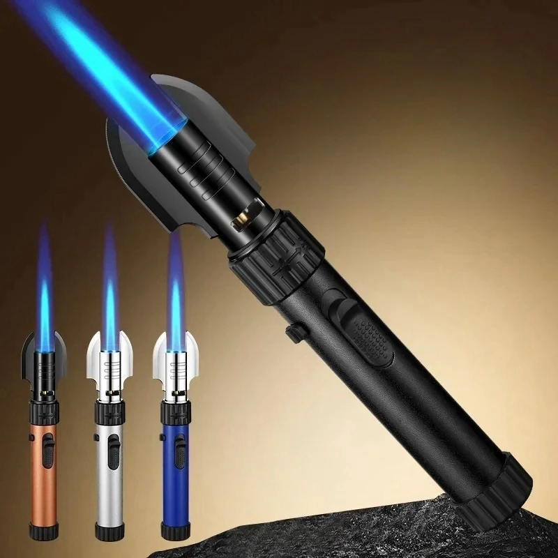 

Metal Gas Lighter Powerful Kitchen Cooking Torch Turbo Flame Jet Outdoors BBQ Barbecue Smoking Accessories Windproof Lighters