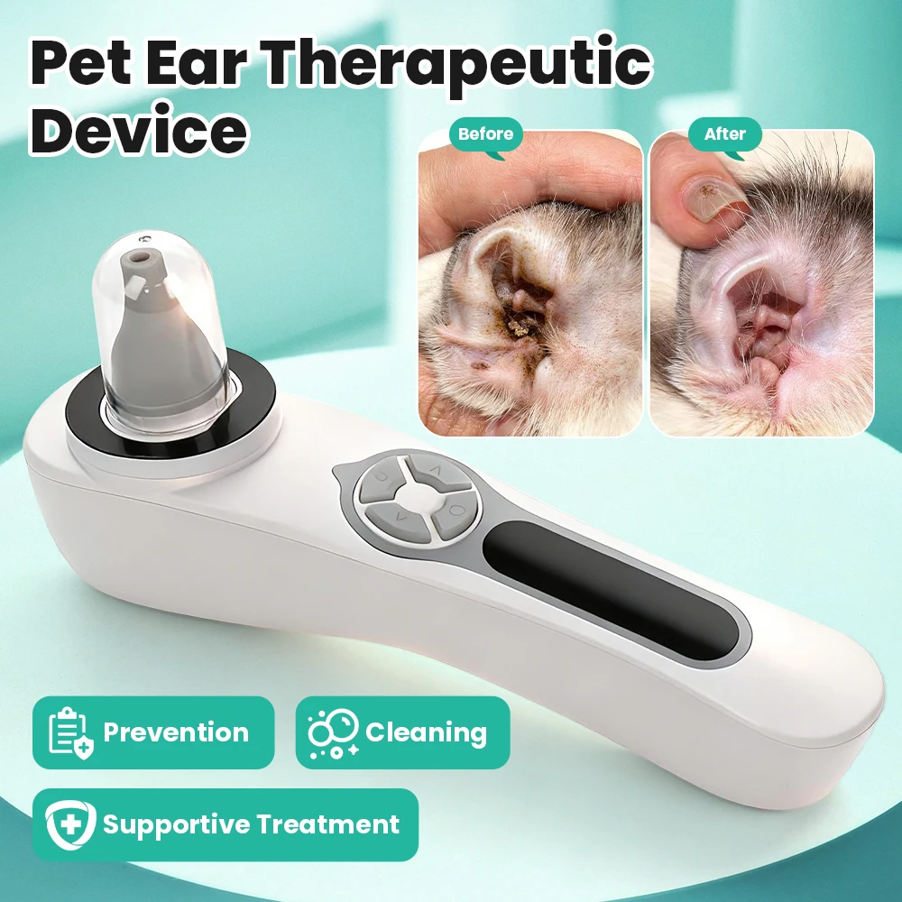

Pet Ozone Ear Cleaner for Dogs Cats Ear Mite Treatment Device Ear Cleaning System for Itch Relief & Odor Removal