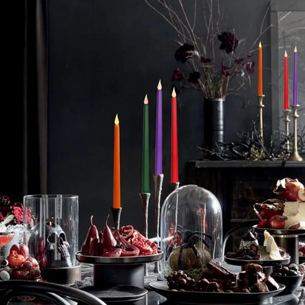 

12Pcs Flameless Electric Candles Operated LED Taper Lights Warm Lighting for Party Wedding Electric Candles