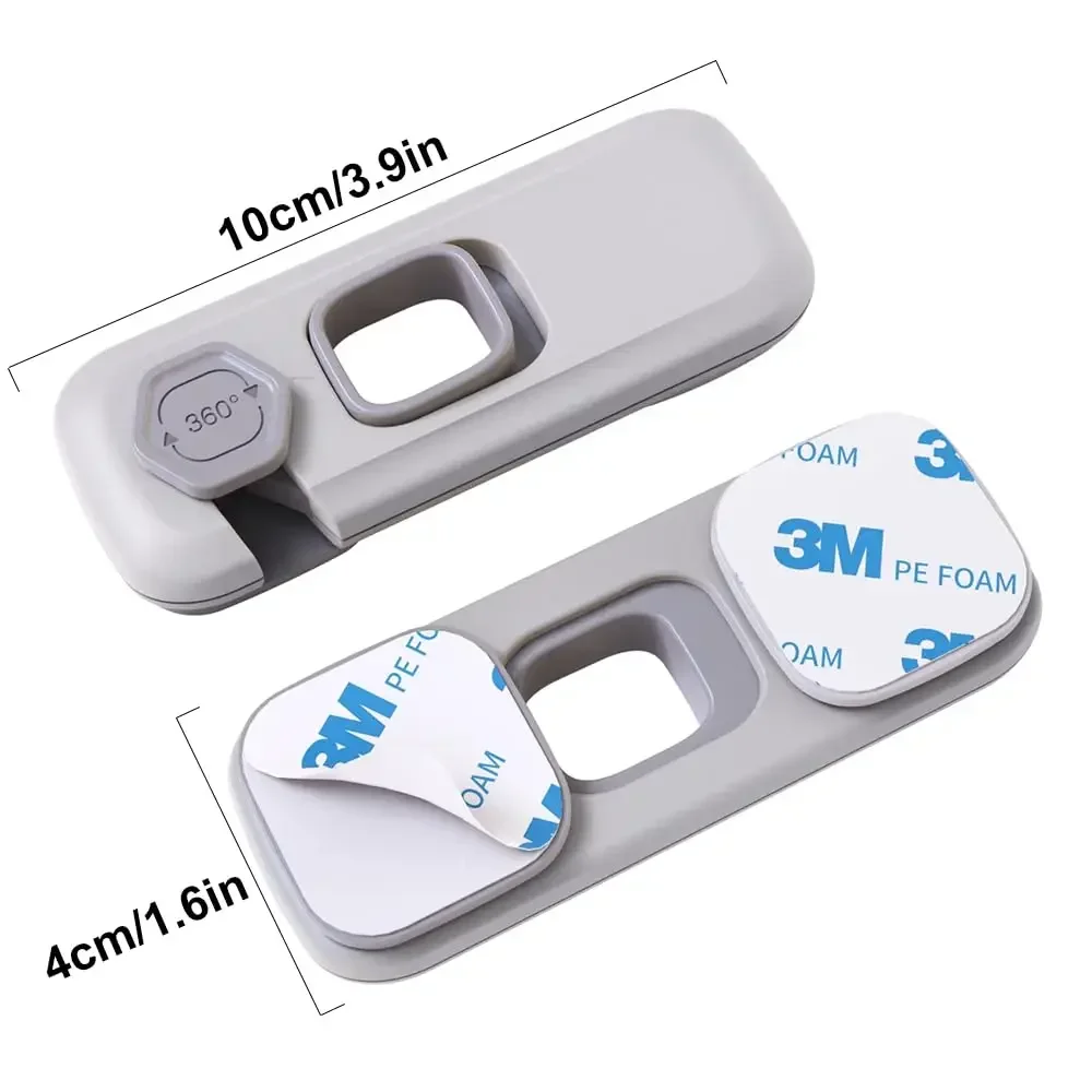 Serratura di sicurezza per bambini per porte Confezione da 5 armadietti per frigorifero Forno Serratura per cassetti Casa Bambino Anti pizzico Protezione di sicurezza per bambini