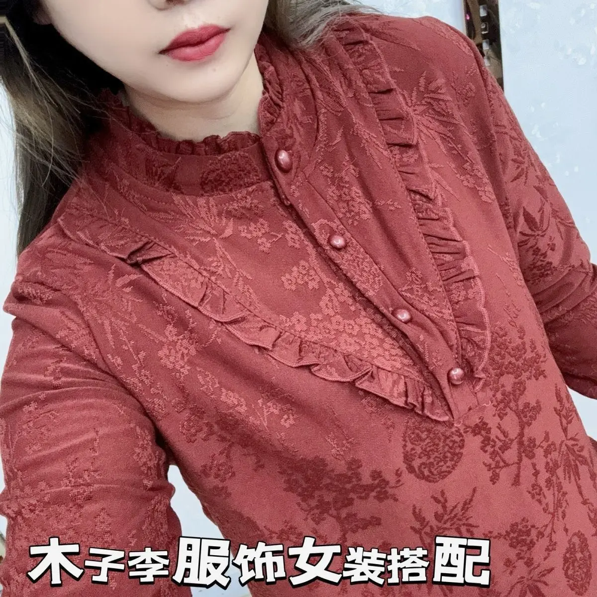 벨벳 긴팔 셔츠, 2025 분위기 있는 귀 슬림핏 상의, 슬림 보터밍 풀오버, 신상 스타일, 가을 겨울