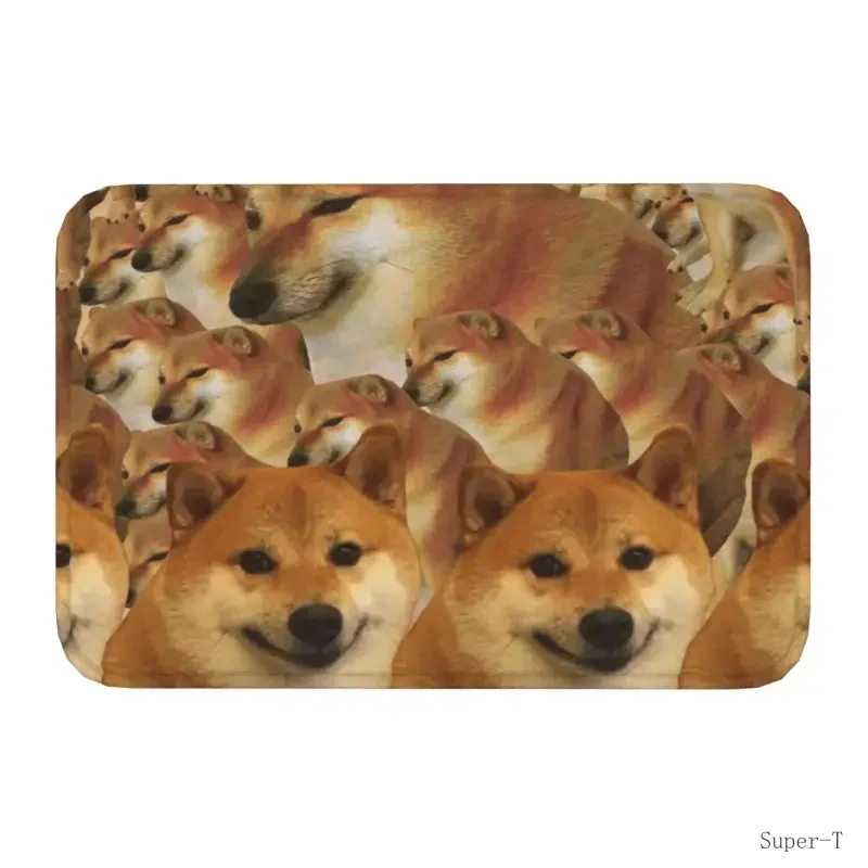 Cheems Shiba Inu Doge Meme Front Floor By Entrance Mats Outdoor Kitchen Bathroom Doormat Garage Carpet Rug