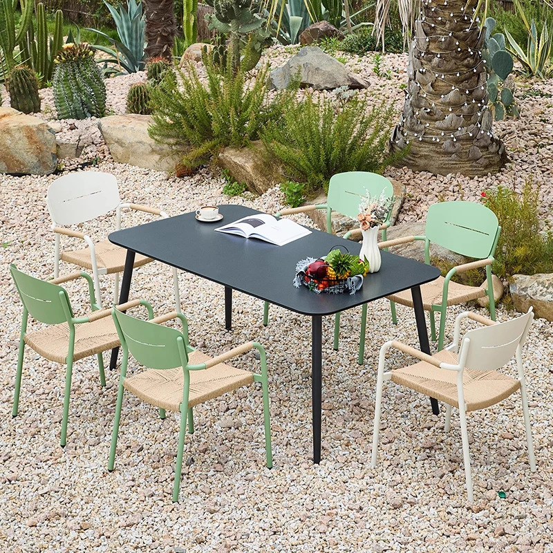 ชุดเฟอร์นิเจอร์สวนดีไซน์หรูหราสำหรับร้านอาหารเคลื่อนที่ ห้องทำงาน ชุดเฟอร์นิเจอร์สวนทันสมัยสุดหรู เฟอร์นิเจอร์บ้านคุณภาพสูง