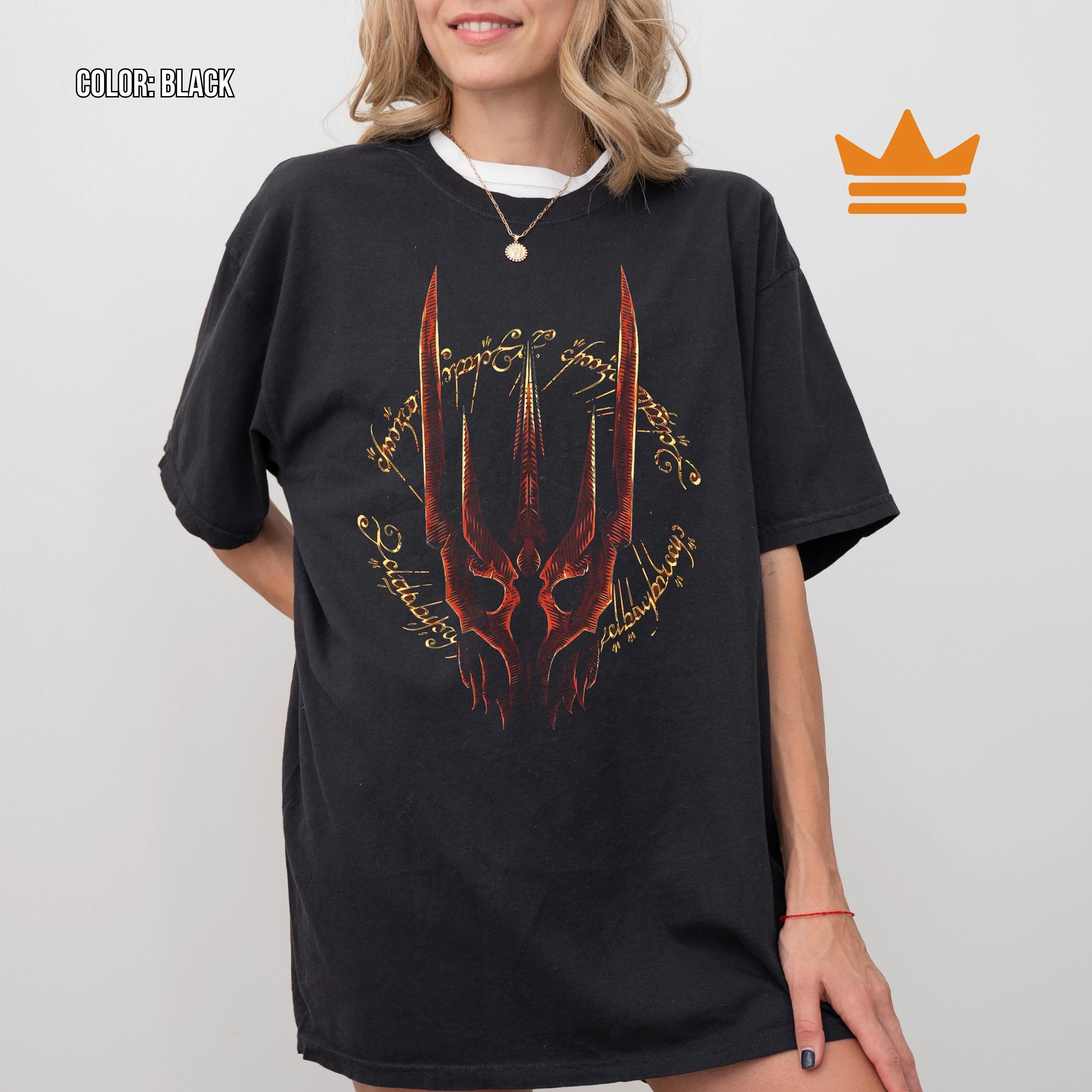 Back and Front Nazgul Tee Narsil Broken Blade Tee Dark Lord T-shirt Tolkien Shirt Men Women Oversized Streetwear Tee Clothing