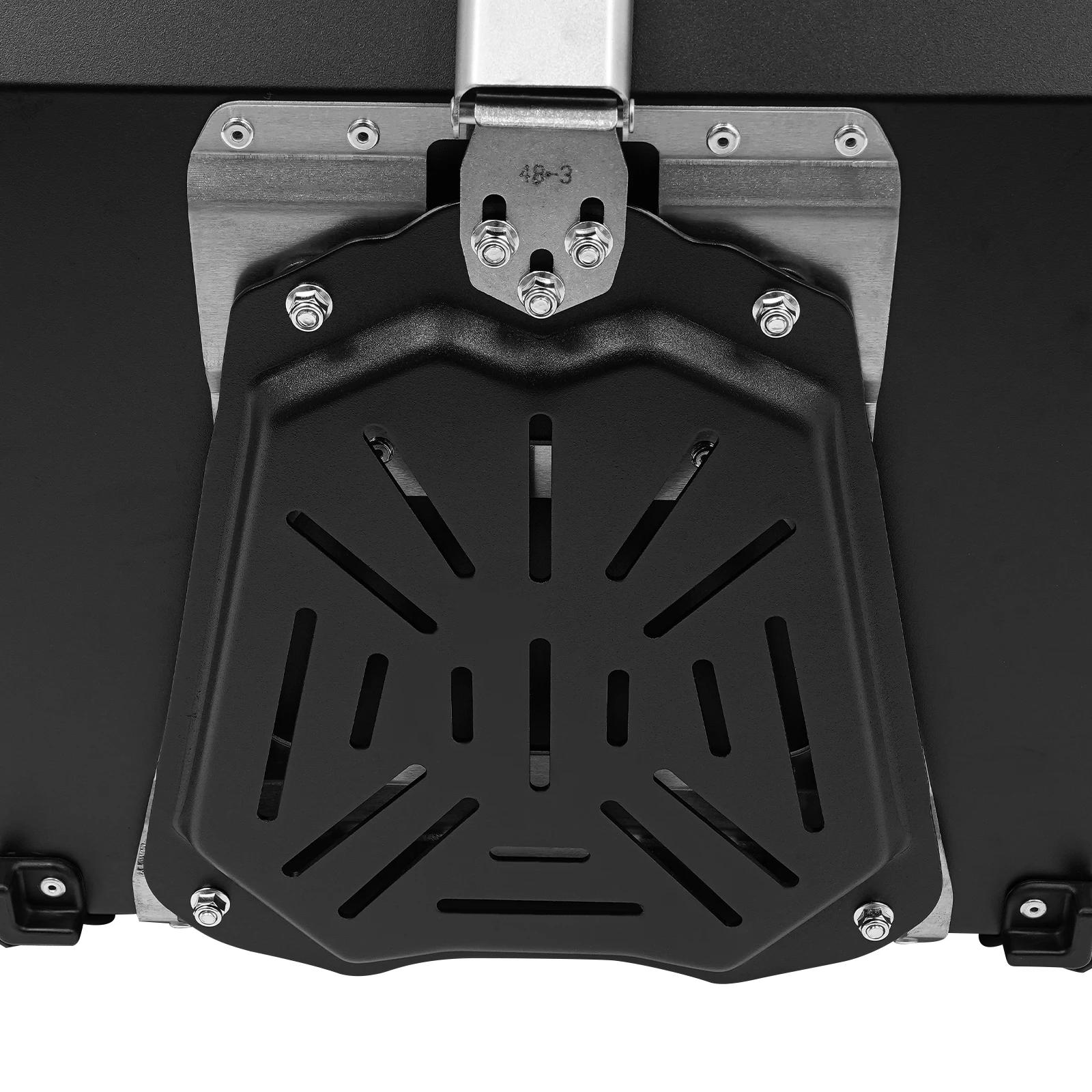 45L/55L/65L دراجة نارية مربع خلفي أسود معدن دراجة نارية جذع مربع خلفي دراجة نارية العلوي صندوق أمتعة قابل للقفل مع 2 مفتاح #6