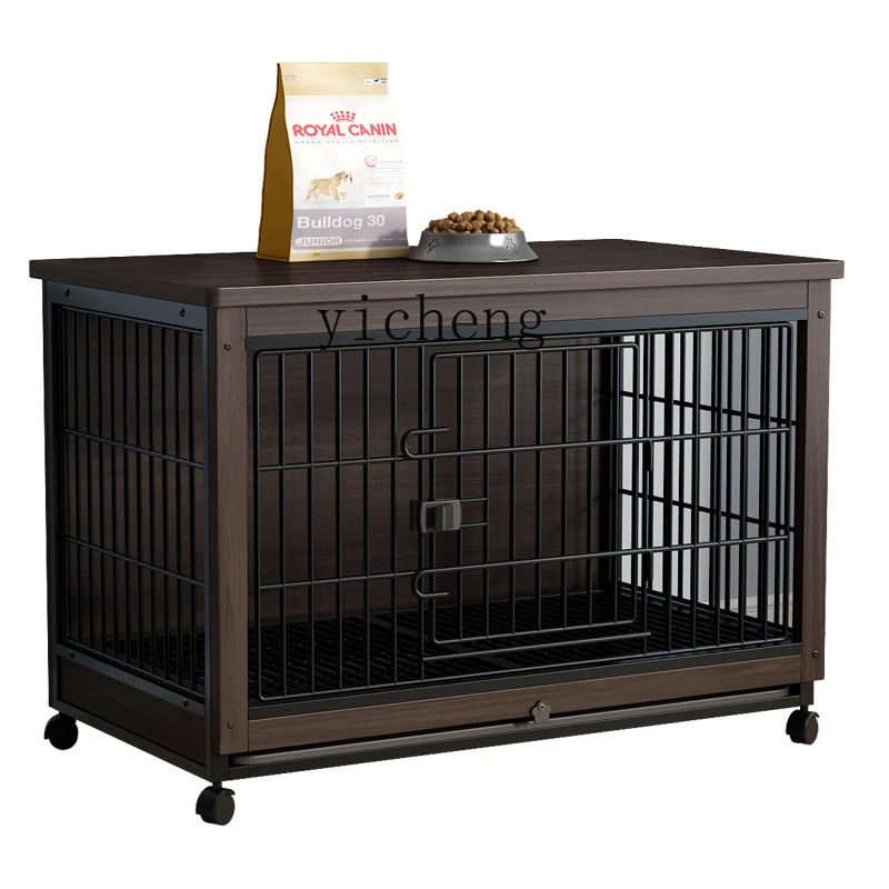 XL Dog Bar New Wooden Indoor Furniture Teddy Cage Shiba Inu Kennel with Toilet Isolation