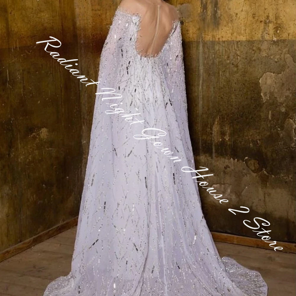 パーソナライズされた人魚のイブニングドレス,裸の肩,スパンコールとクリスタルのベルト,ストラップレスジャージー,ノースリーブ,モダンなウォータートレイン