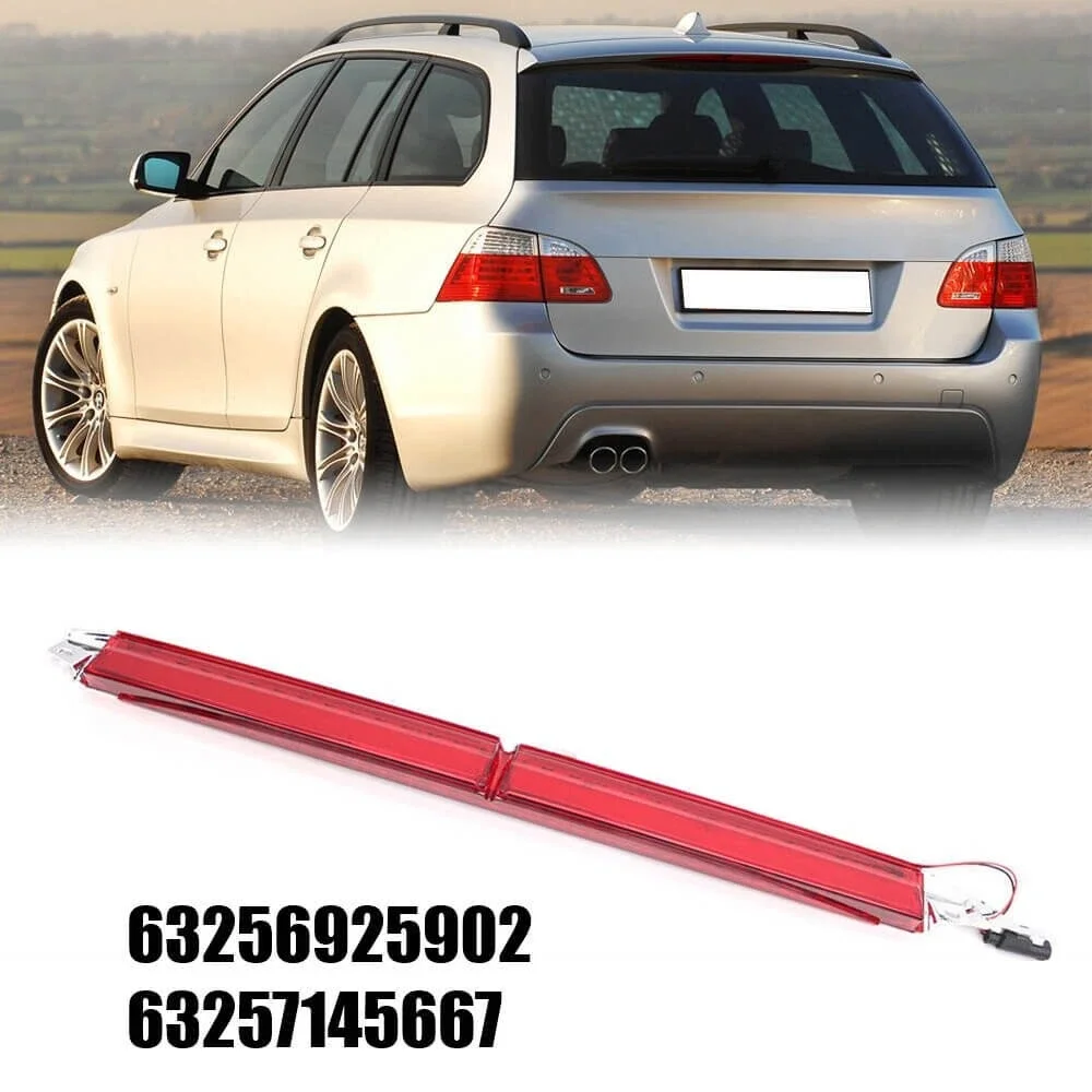 1X RED Lens High Level 3rd Third Brake Light Stop Lamp Car Accessories 63256925902 For BMW 5-Series Touring E61 M5 2007-2010