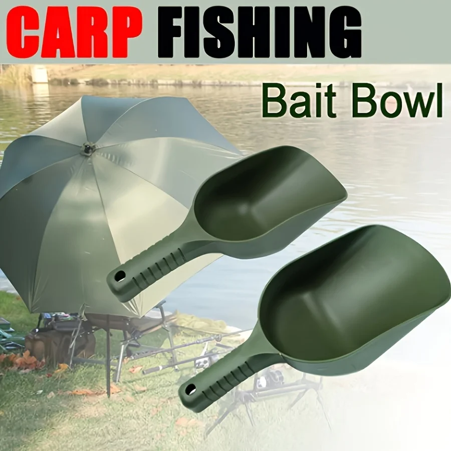 A Durable Bait Shovel for Carp Fishing, Designed Specifically for Carp Fishing, the Baiting Throwing Spoon Is a Practical Tool Used for Mixing and Dispensing Bait, with a Wide Range of Applications: Suitable for Loading Bait Boats, Mixing Particle Baits or Loose Baits (Such as Cooked Small Pellets or Balls), and for Direct Feeding at Close Range.