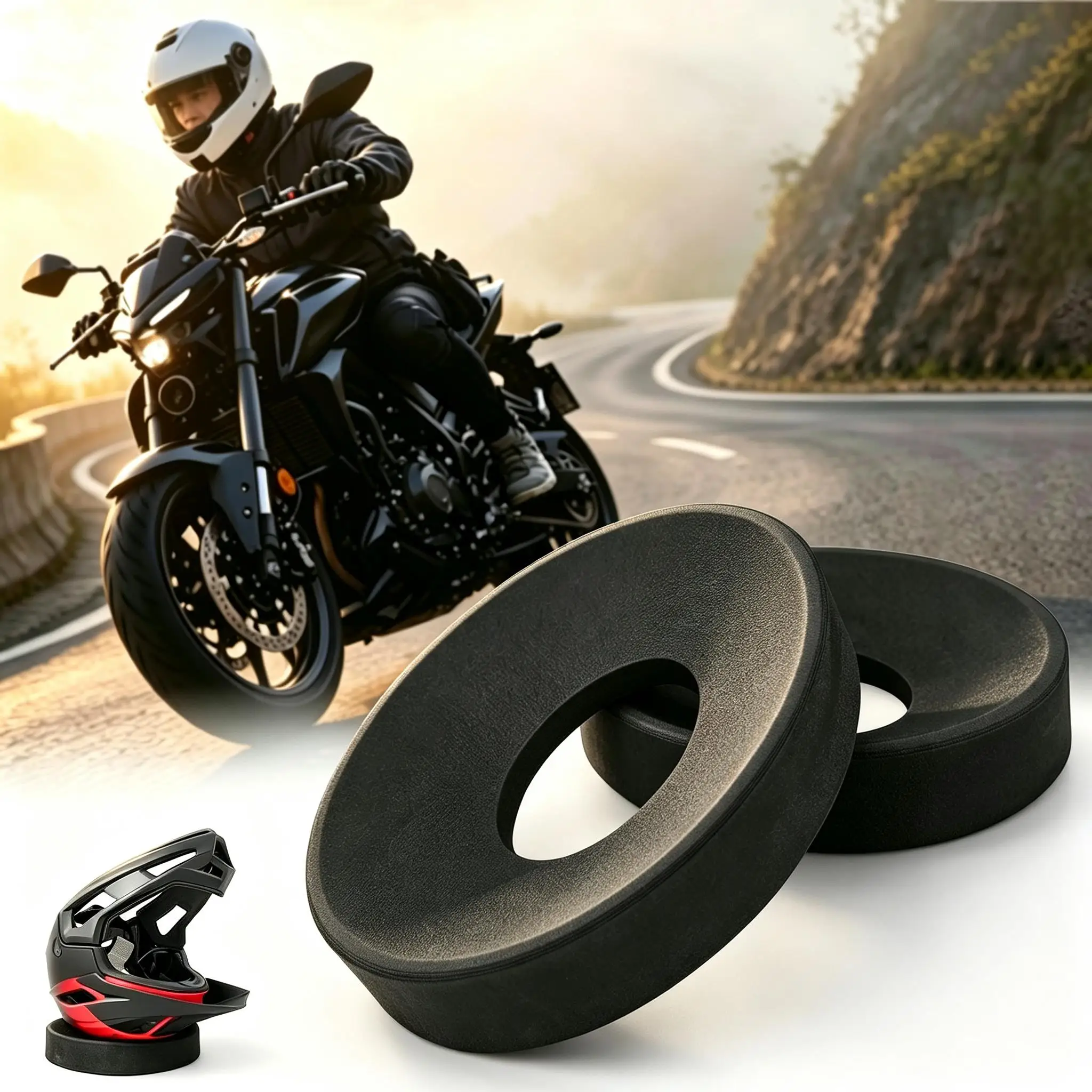 Motorcycle Helmet Rest Base Cushion, Young Riders DIY Mechanics, Home Garage Storage Keep Dry Knee Support Pad