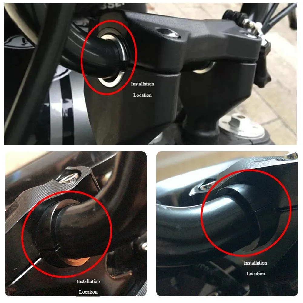 22mm to 28mm Handlebar Risers – Silver 4‑Piece Kit | Motorcycle Adapters, Easy Install, Better Riding Posture